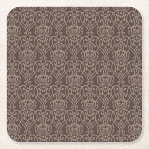 Dessous De Verre Carré Modèle de Damas 6