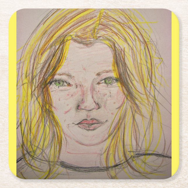 Dessous De Verre Carré Modèle fille (Devant)