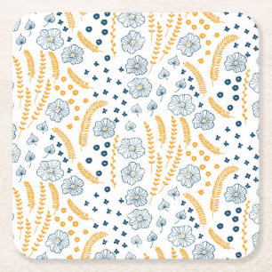 Dessous De Verre Carré Modèle floral