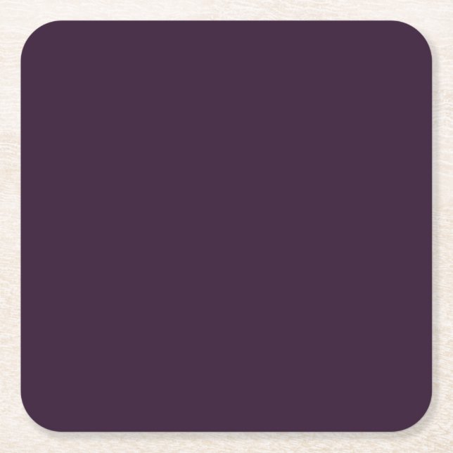 Dessous De Verre Carré Modèle monochrome BUDGET PLUM PURPLE (Devant)