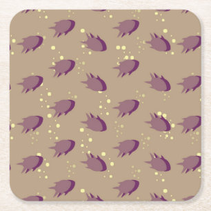 Dessous De Verre Carré modelez avec les poissons 2