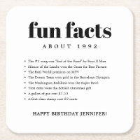 Moderne Minimal Fun Facts Anniversaire Année