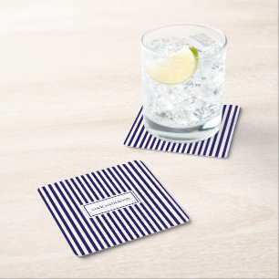 Dessous De Verre Carré Moderne Simple Personnalisé Marine Vertical Strite