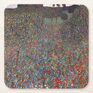 Dessous De Verre Carré Mohnfeld, Gustav Klimt