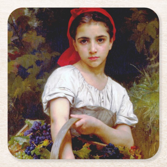 Dessous De Verre Carré Moissonneuse, Bouguereau (Devant)