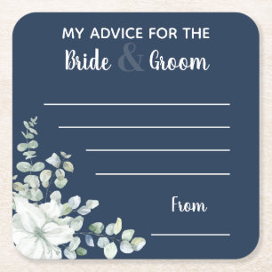 Dessous De Verre Carré Mon conseil pour l'aquarelle bleu mariée et mariée