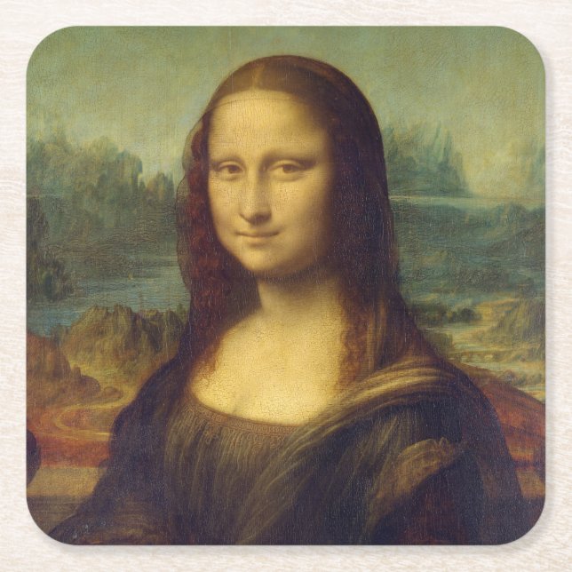 Dessous De Verre Carré Mona Lisa, Léonard de Vinci (Devant)