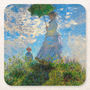 Dessous De Verre Carré Monet Femme Parasol Impressionnisme