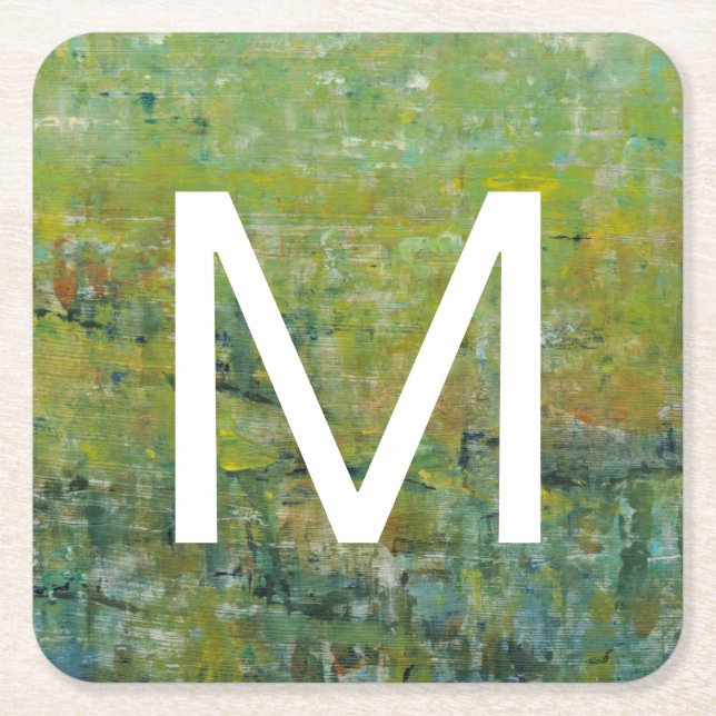 Dessous De Verre Carré Monogramme | Champ opulent II (Devant)