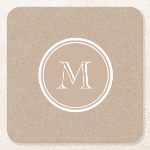 Dessous De Verre Carré Monogramme d'arrière - plan de papier d'emballage
