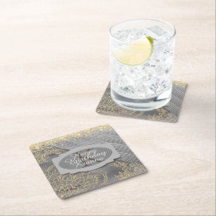 Dessous De Verre Carré Monogramme de mandala chic