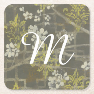Dessous De Verre Carré Monogramme   Patterned Blossom Branch I