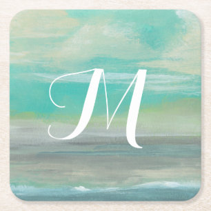 Dessous De Verre Carré Monogramme   Plage Lowland I