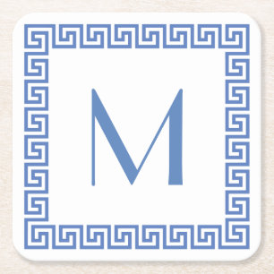 Dessous De Verre Carré Monogramme principal grec de conception