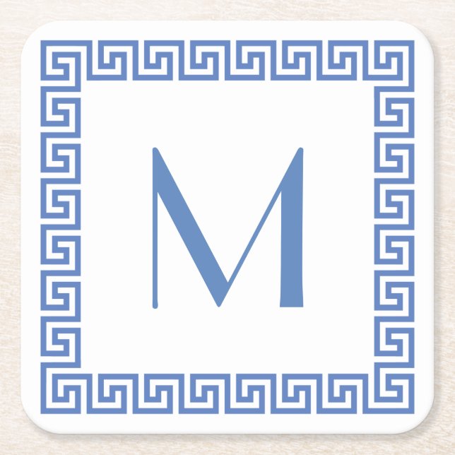 Dessous De Verre Carré Monogramme principal grec de conception (Devant)