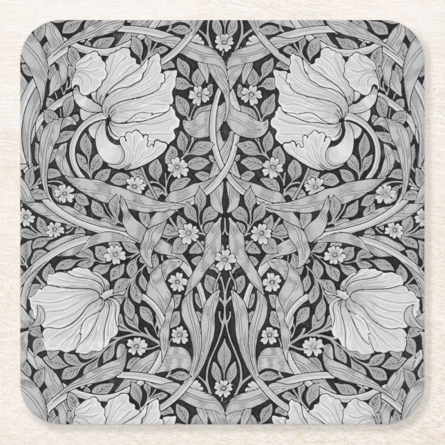 Dessous De Verre Carré Monotone gris Pimpernel, William Morris (Devant)