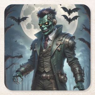 Dessous De Verre Carré Monstre de Frankenstein Steampunk Halloween