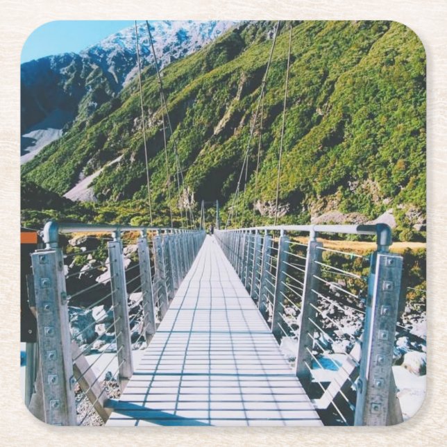 Dessous De Verre Carré Mont Cook - Nouvelle-Zélande (Devant)