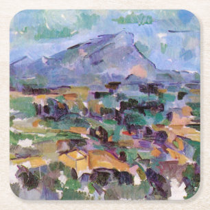 Dessous De Verre Carré Mont Sainte-Victoire, Paul Cezanne