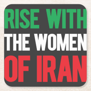 Dessous De Verre Carré Monter avec les femmes d'Iran