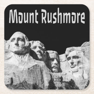Dessous De Verre Carré Monument national du Mont Rushmore Dakota du Sud