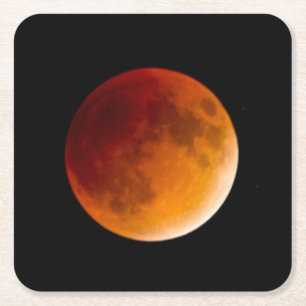 Dessous De Verre Carré Moon Eclipse Blood Moon Mendota Heights