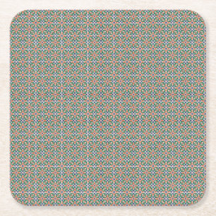Dessous De Verre Carré Moroccan Zellige Pattern Geometric Coaster