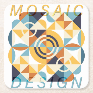Dessous De Verre Carré Mosaic Art Motif