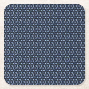 Dessous De Verre Carré Mosaïque bleue