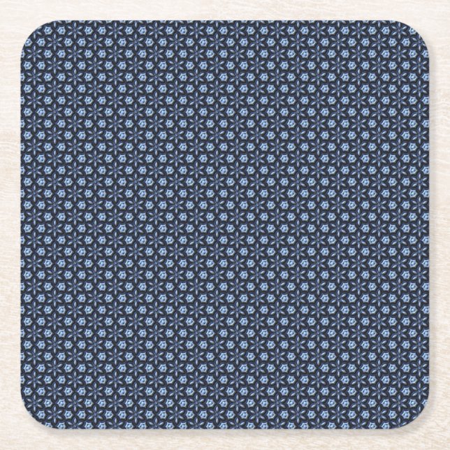Dessous De Verre Carré Mosaïque bleue (Devant)