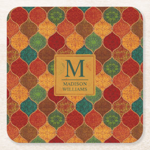 Dessous De Verre Carré Mosaique géométrique marocaine sans couture modèle