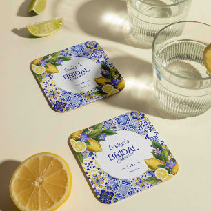 Dessous De Verre Carré Mosaïque italienne Fête des mariées citrons carrea