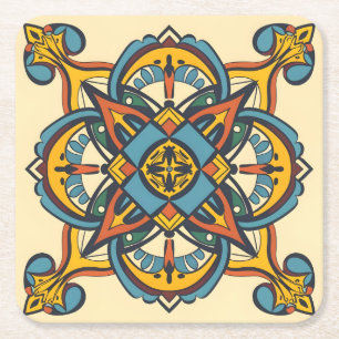 Dessous De Verre Carré mosaïque marocaine andalouse