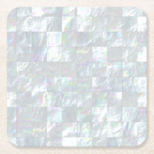 Dessous De Verre Carré Mosaïque nacrée