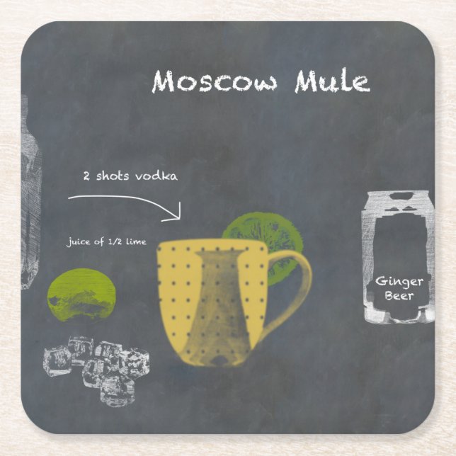 Dessous De Verre Carré Moscou Mule (Devant)