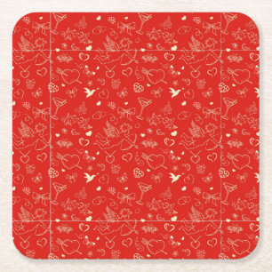 Dessous De Verre Carré Motif 2 de Valentine