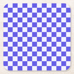 Dessous De Verre Carré Motif à carreaux crème de myrtille