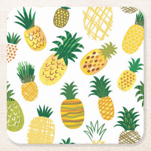 Dessous De Verre Carré Motif à la mode d'ananas