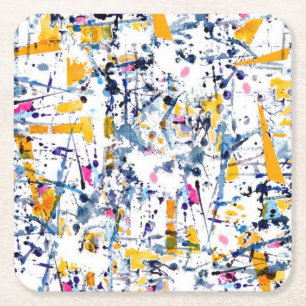 Dessous De Verre Carré motif Abstrait