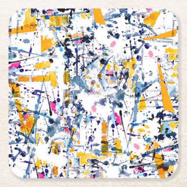 Dessous De Verre Carré motif Abstrait (Devant)