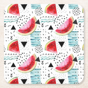 Dessous De Verre Carré Motif abstrait de pastèque