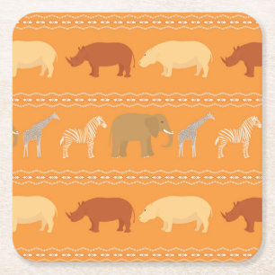 Dessous De Verre Carré Motif africain