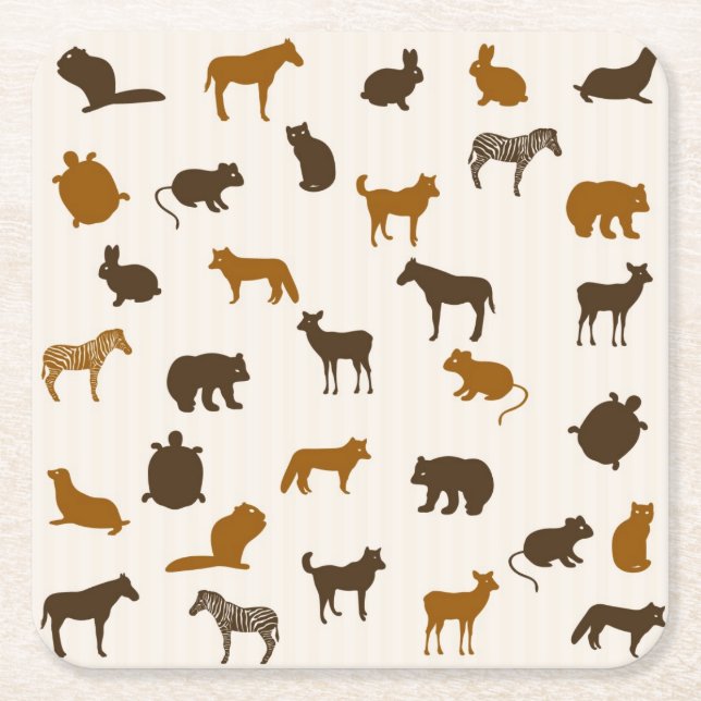 Dessous De Verre Carré Motif animal 1 (Devant)