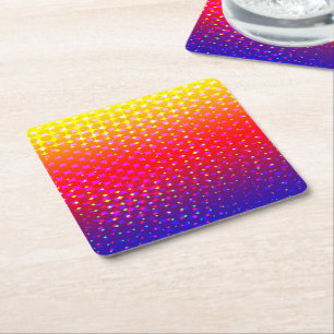 Dessous De Verre Carré Motif arc-en-ciel