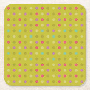 Dessous De Verre Carré motif arrière - plan de Polka-dot