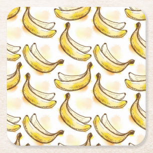 Dessous De Verre Carré Motif avec la banane