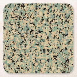Dessous De Verre Carré Motif camouflage numérique – Tan-Green SM