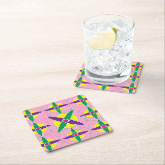 Dessous De Verre Carré Motif croisé géométrique jouable