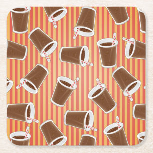 Dessous De Verre Carré Motif d'aliments de préparation rapide