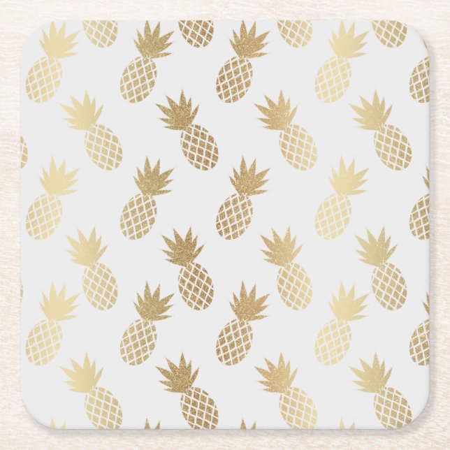 Dessous De Verre Carré Motif d'ananas (Devant)